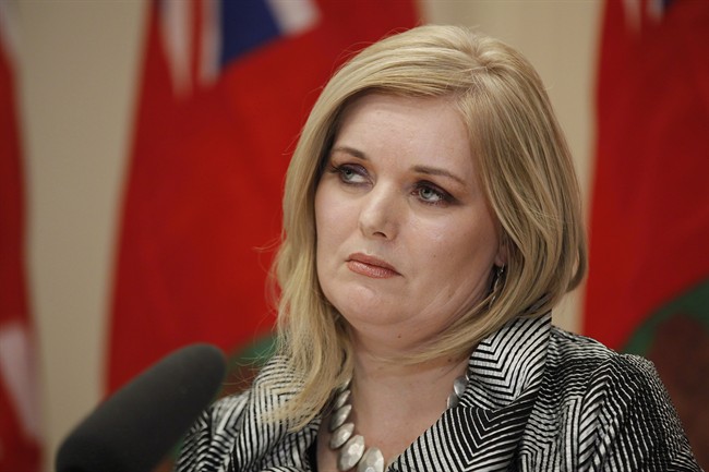 Kerri Irvin-Ross speaks to media recently. The government has shifted plans for CFS and the recommendations from the Phoenix Sinclair inquiry. (Brandon Sun File)